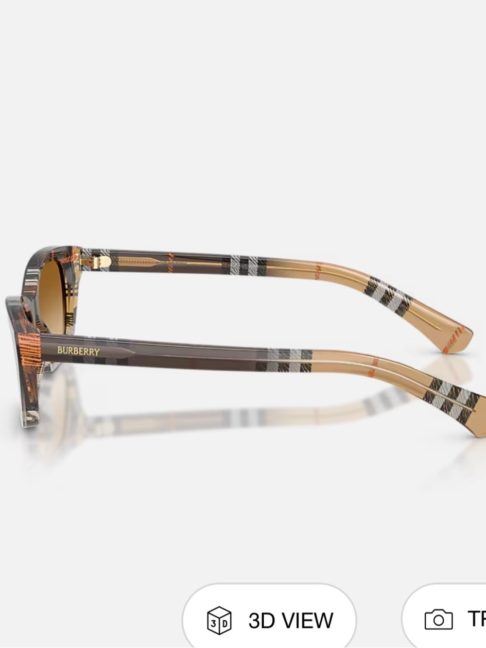 Burberry Tortoiseshell Cat-Eye Sunglasses with Brown Lenses New in Box - Picture 5 of 11